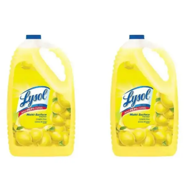 Lysol Multi-Surface Cleaner, Sanitizing And Disinfecting Pour, To Clean And Deodorize, Sparkling Lemon & Sunflower Essence, 144 Fl Oz