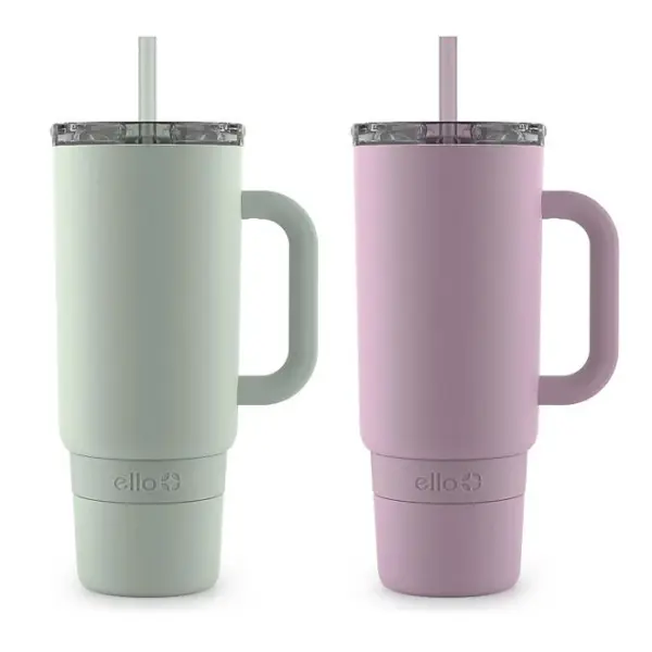 Ello Port 40-oz. Stainless Steel Tumbler with Handle, 2-Pack, Assorted Colors