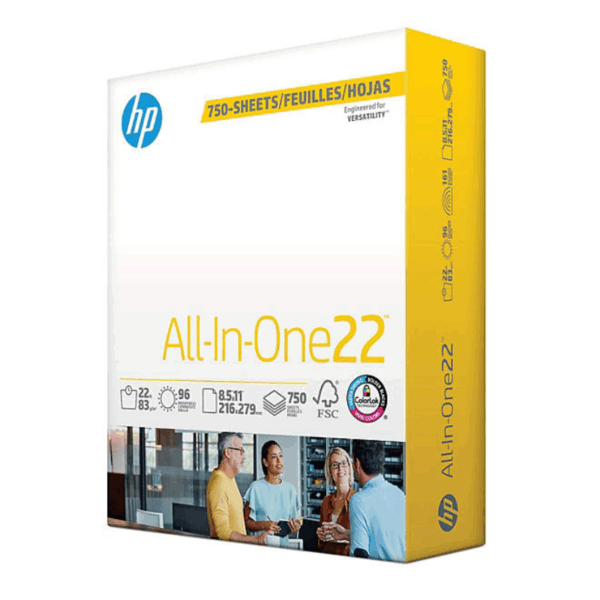 HP All-In-One Printer Paper, 8.5 x 11, 96 Bright, 22 lbs., 1 Mega Ream (750 sheets)