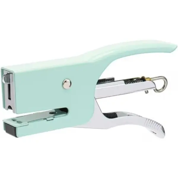 Hand Held Plier Stapler Mini Manual Green Stapler Metal Handheld Plier Stapler Desktop Cute Staplers No.10 Staples 25 Sheet Capacity for Desk Home Office Supplies(Green)