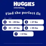 Huggies Overnites Nighttime Baby Diapers, Sizes 3-7 - Image 2