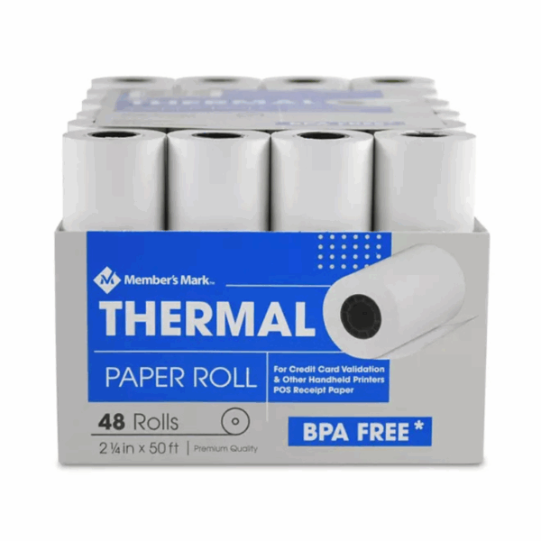 Member's Mark Thermal Receipt Paper Rolls, 2 1/4" X 50' , 48 Rolls