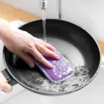 Microfiber Scrub Sponges, KISPATTI Non-Scratch Dishes Washing Cloth Reusable Scouring Pads, 10 Pack - Image 2
