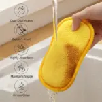 Microfiber Scrub Sponges, KISPATTI Non-Scratch Dishes Washing Cloth Reusable Scouring Pads, 10 Pack - Image 7