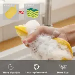 Microfiber Scrub Sponges, KISPATTI Non-Scratch Dishes Washing Cloth Reusable Scouring Pads, 10 Pack - Image 6