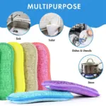 Microfiber Scrub Sponges, KISPATTI Non-Scratch Dishes Washing Cloth Reusable Scouring Pads, 10 Pack - Image 5
