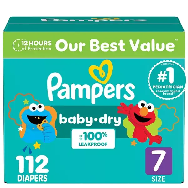 Pampers Baby Dry Diapers, Sizes 1-7