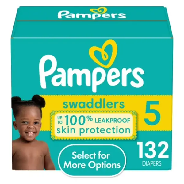 Pampers Swaddlers Baby Diapers Size 5, 132 Count (Select for More Options)