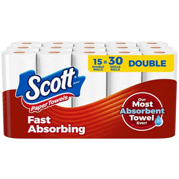 Scott Choose-A-Sheet Kitchen Roll Paper Towels, 1-ply, 102 Sheets/Roll, 12 Rolls/Pack