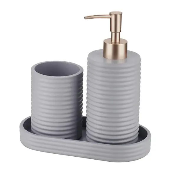details by Becki Owens 3-Piece Resin Bath Accessory Set, Assorted Styles