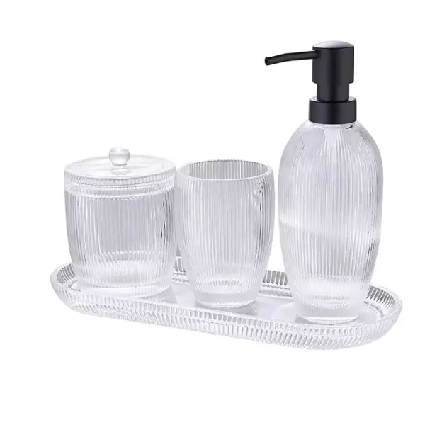 details by Becki Owens 4-Piece Glass Bath Accessory Set