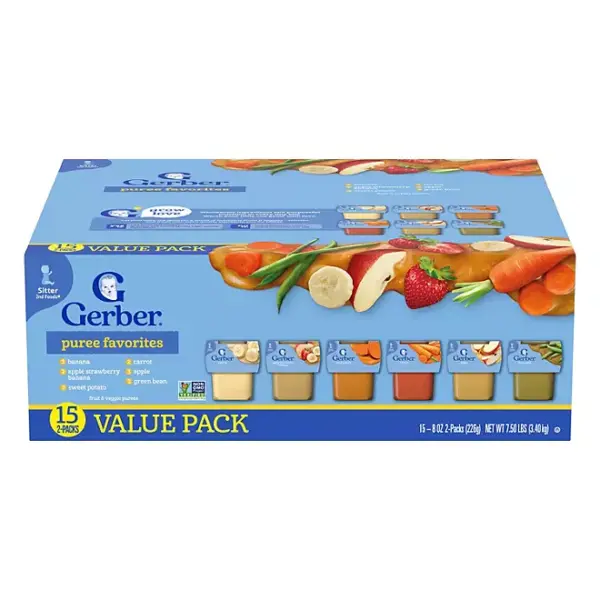 Gerber 2nd Foods Fruit & Veggie Variety Pack, 4 oz., 30 ct.