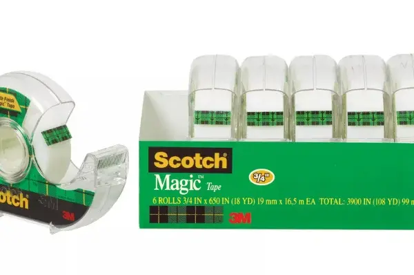 Scotch Magic Tape in Refillable Dispensers with 3/4" Core, 3/4" x 650", 6 pk. - Transparent