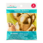 12 Gold Glossy Metallic Balloons, 5 Count, by Way To Celebrate - Image 3