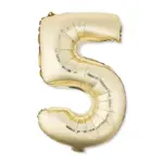 16" Gold Number 5 Foil Balloon, by Way To Celebrate