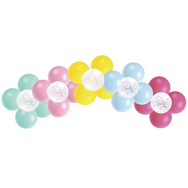 Multicolor Flower Latex Balloon Garland, 27 Pieces, by Way To Celebrate