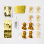 48ct Balloon Arch Garland Décor Kit with Backdrop Gold - Spritz™ - Image 4