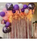 48ct Balloon Arch Garland Décor Kit with Backdrop Pink/Purple - Spritz™ - Image 2
