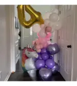 48ct Balloon Arch Garland Décor Kit with Backdrop Pink/Purple - Spritz™ - Image 5