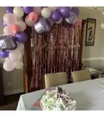 48ct Balloon Arch Garland Décor Kit with Backdrop Pink/Purple - Spritz™ - Image 3
