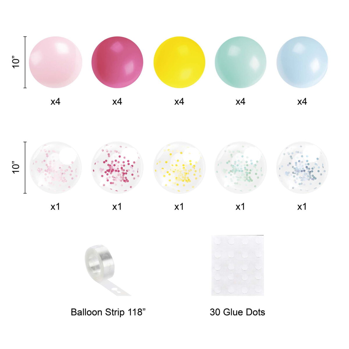 Multicolor Flower Latex Balloon Garland, 27 Pieces, by Way To Celebrate - Image 5