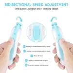 Baby Nail Trimmer Electric-12 in 1 Baby Nail Clippers Safe Baby Nail File Kit with a Nail Clipper, Scissor, Tweezers, and Nail Files - Image 5