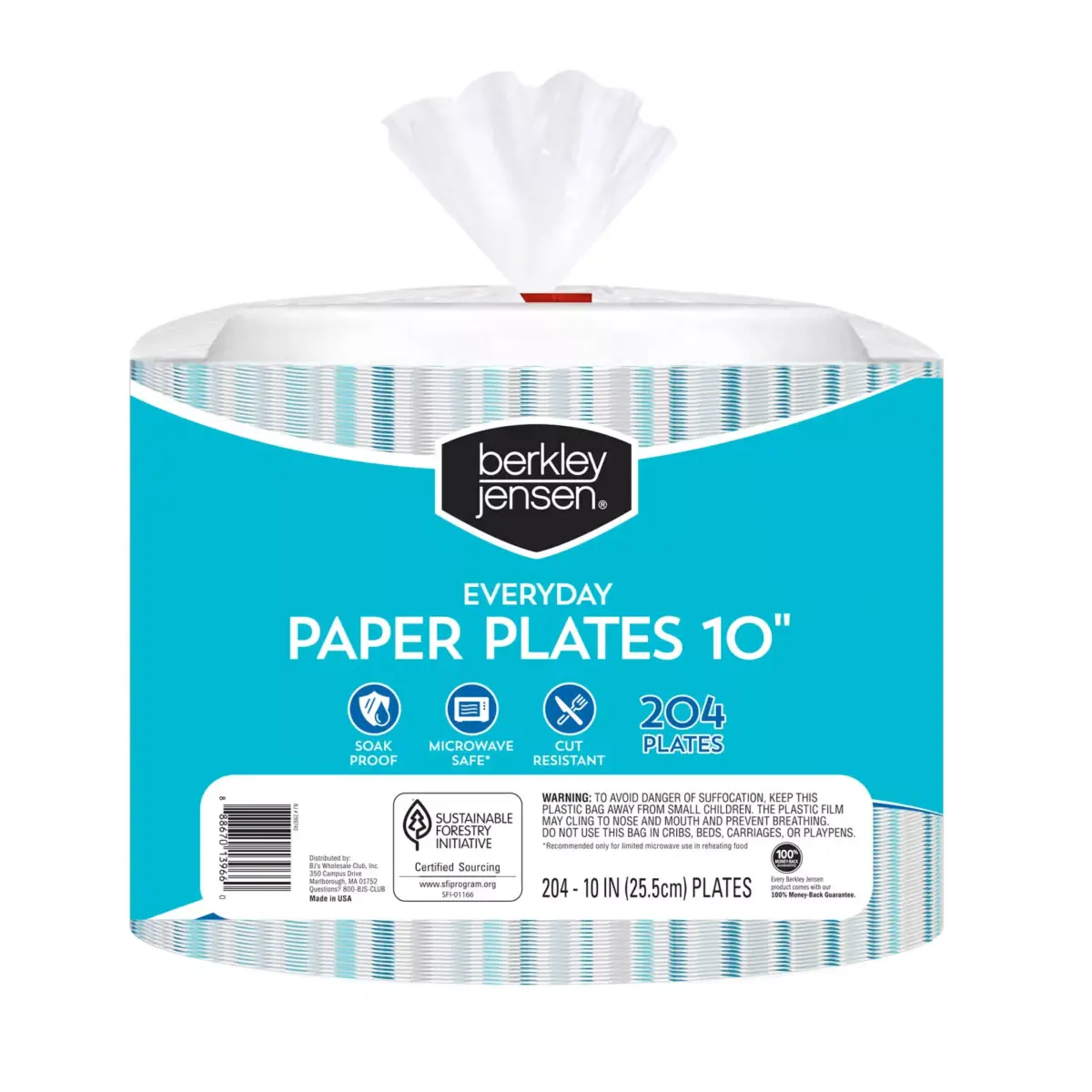 Berkley Jensen Everyday 10 Paper Plates - Abstract, 204 ct. - Image 3