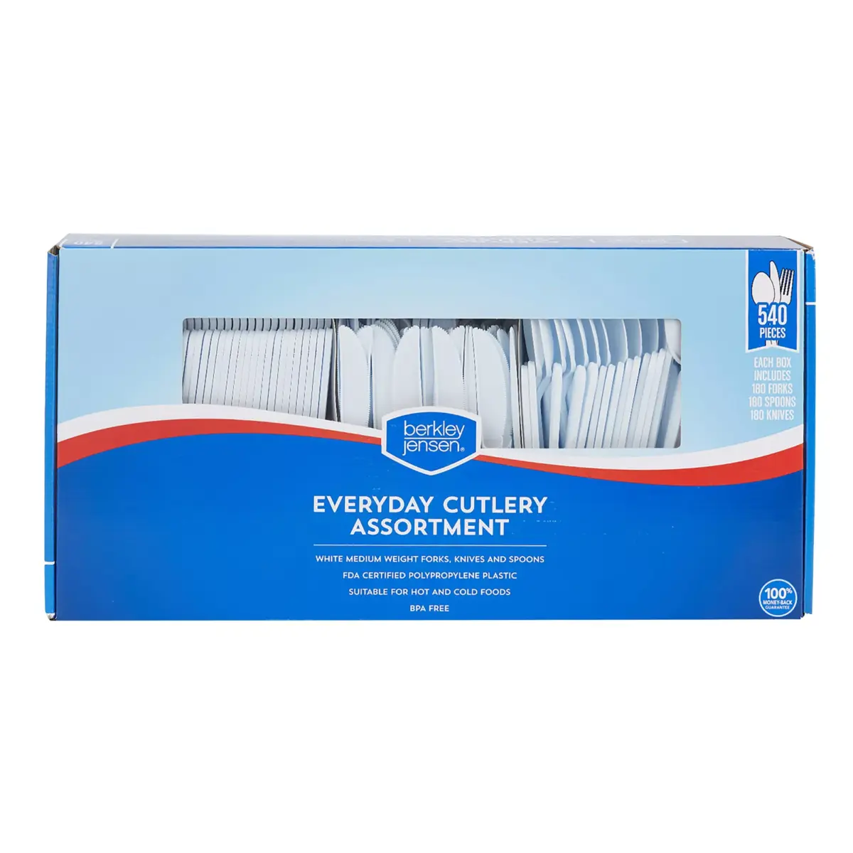 Berkley Jensen Everyday Plastic Cutlery Assortment, 540 ct. - Image 1