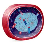 Berkley Jensen Patriotic Oval Paper Plates, 50 ct. - Image 4