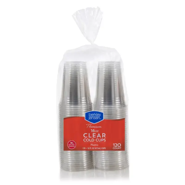 Berkley Jensen Premium Plastic Cold Cups, 16 oz.120 ct.