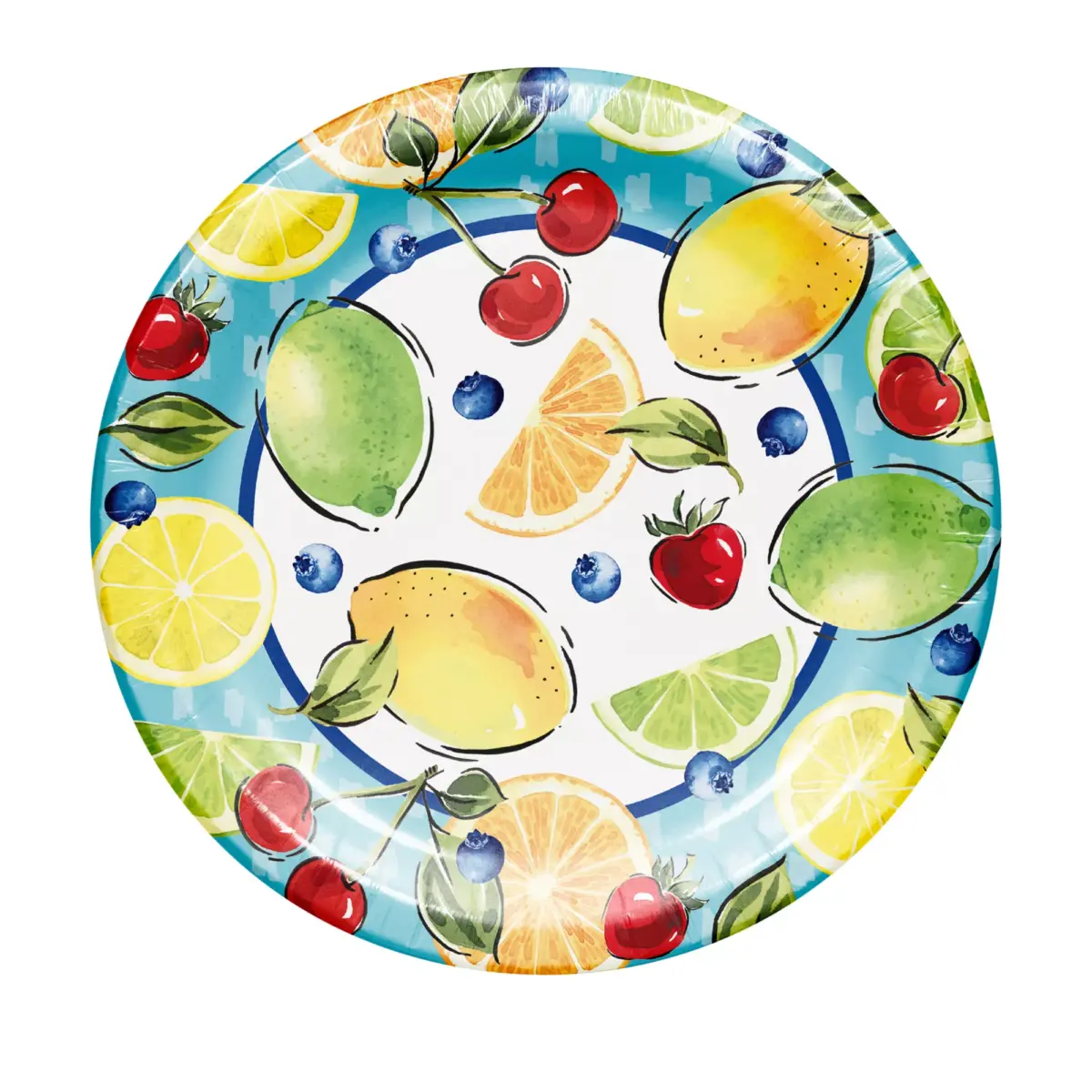 Berkley Jensen Summer 10 Paper Plates, 80 ct. - Image 1