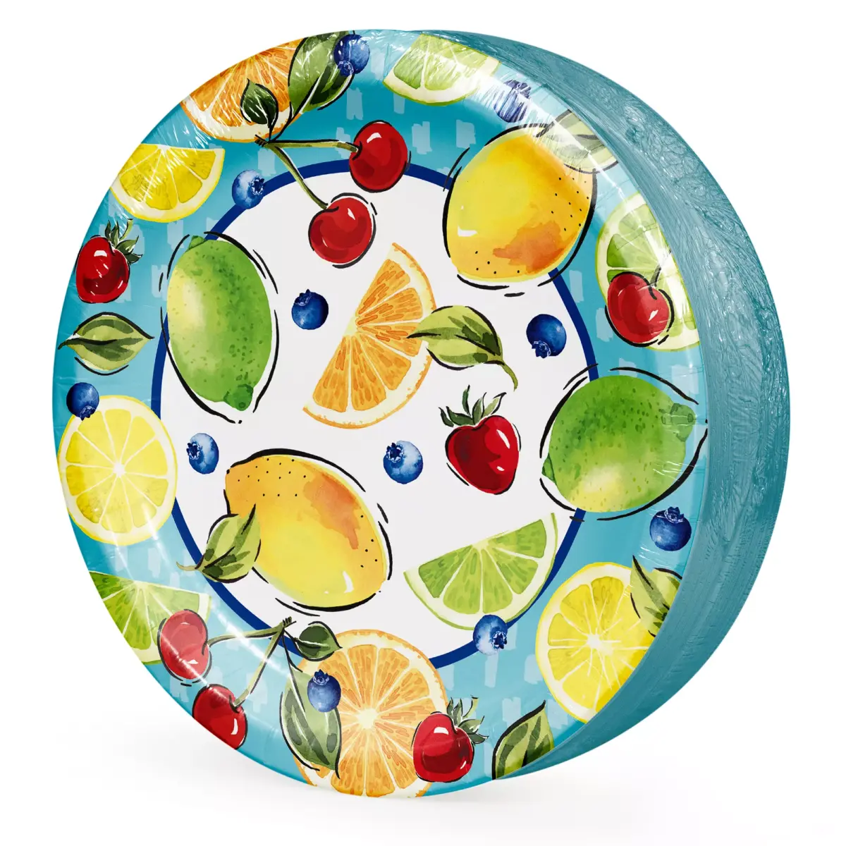 Berkley Jensen Summer 10 Paper Plates, 80 ct. - Image 3