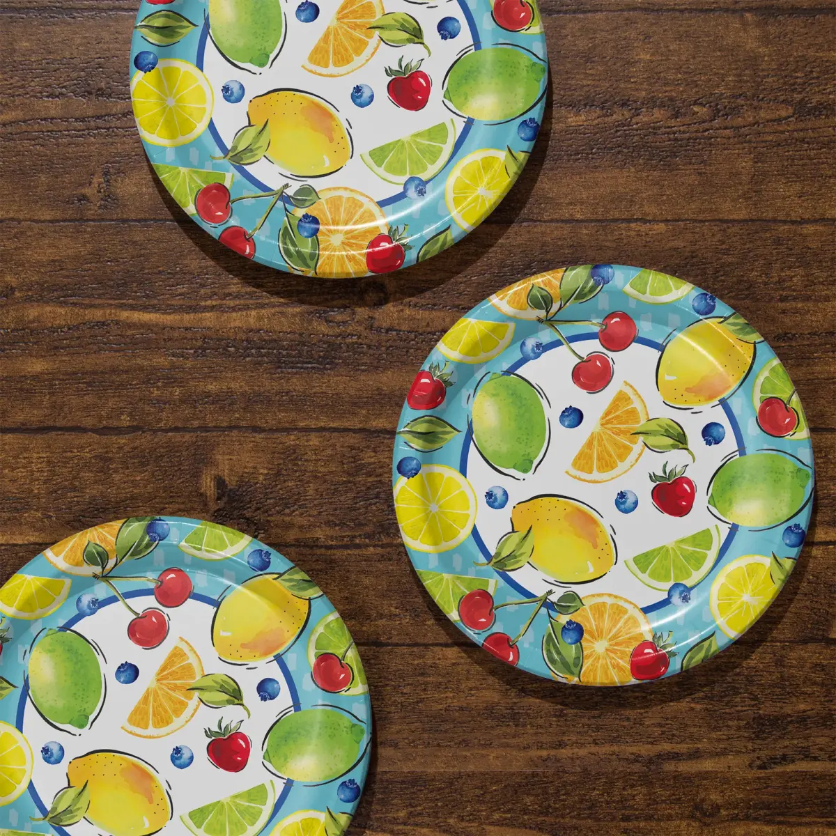 Berkley Jensen Summer 10 Paper Plates, 80 ct. - Image 2