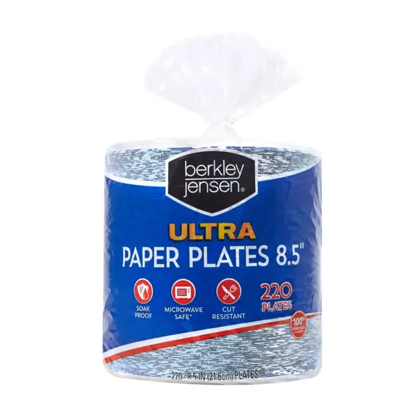 Berkley Jensen Ultra 8.5 Botanical Leaf Paper Plates, 220 ct.