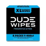 DUDE WIPES XL Flushable Wipes, Fragrance Free, 8 ct., 400 wipes