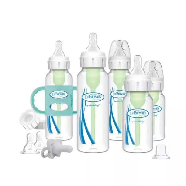 Dr. Brown's Anti-Colic Options+ Baby Bottle Essentials & Sippy Spout Gift Set - 0-6m