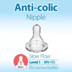 Dr. Brown's Level 1 Narrow Baby Bottle Silicone Nipple, Slow Flow - 2pk - 0m+ - Image 10