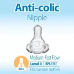 Dr. Brown's Level 3 Narrow Baby Bottle Silicone Nipple - Medium-Fast Flow - 6pk - 6m+ - Image 15
