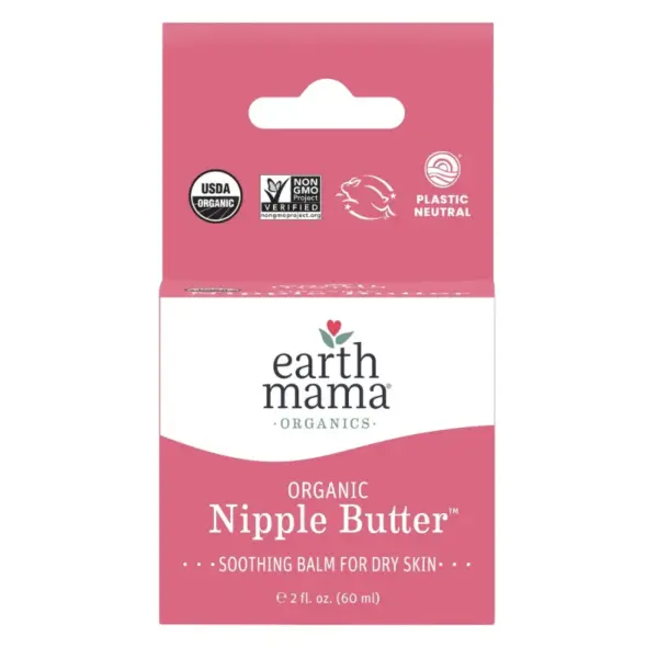 Earth Mama Organic Nipple Butter, Nipple Cream for Breastfeeding, 2 oz