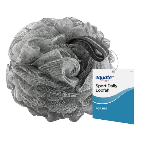 Equate Sport Loofah Bath Sponge Body Scrubber, Color May Vary, for Bath or Shower