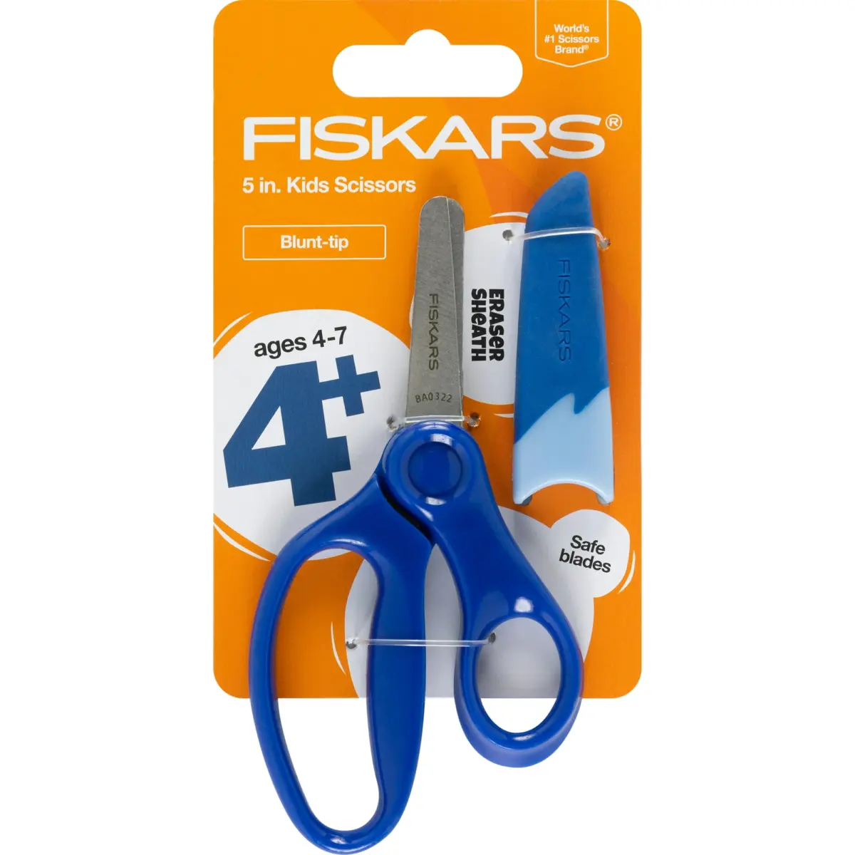 Fiskars 5" Blunt-tip Kids Scissor Ages 4-7, Blue - Image 1