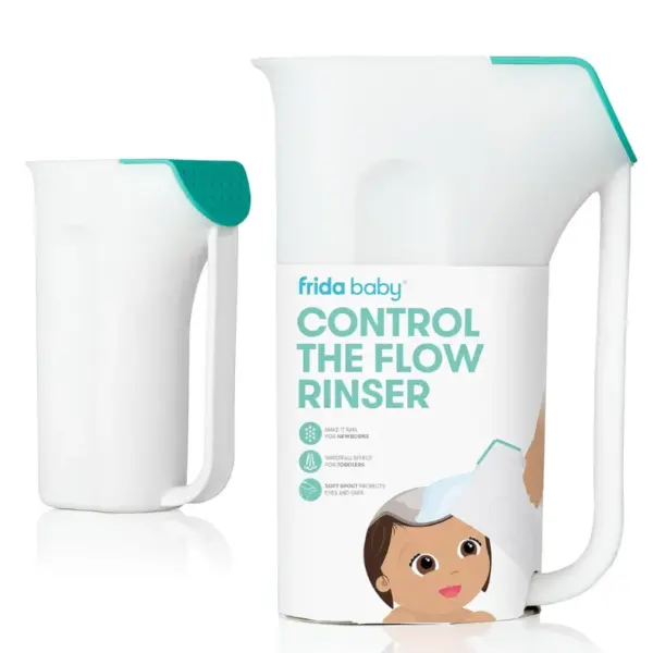 Frida Baby Baby Bath Upgrade Kit | Infant and Toddler Bath Essentials, Rinser Cup, Baby Bath Silicone Brush, Bath Bombs, Essential Oil Vapor Drops, white