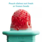 Frida Baby Push Pop Baby Food Feeder - Light Teal Blue - Image 2