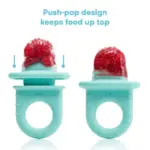 Frida Baby Push Pop Baby Food Feeder - Light Teal Blue - Image 4