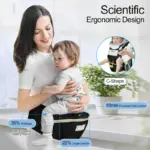 Fxcoia Baby Carrier with Hip Seat 6 in 1 Baby Wraps Carrier Adjustable Ergonomic Holder for Newborn Toddler Black - Image 3