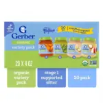 Gerber 1st Foods Organic Baby Food, Fruit & Veggie Value Pack, 4 oz., 20 ct. - Image 2