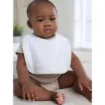 Gerber Baby Boys or Girls White Bibs, 2-Pack, One Size - Image 3