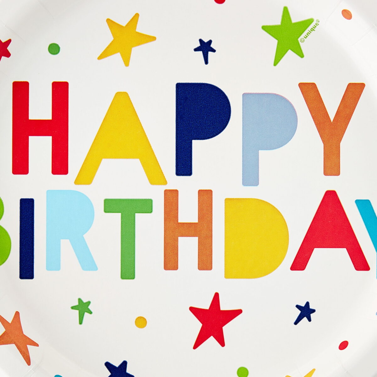 Happy Birthday Disposable Paper Plates, 9", Multicolor, 10 Count, by Way To Celebrate - Image 4