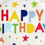 Happy Birthday Disposable Paper Plates, 9", Multicolor, 10 Count, by Way To Celebrate - Image 4