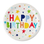 Happy Birthday Disposable Paper Plates, 9", Multicolor, 10 Count, by Way To Celebrate - Image 5